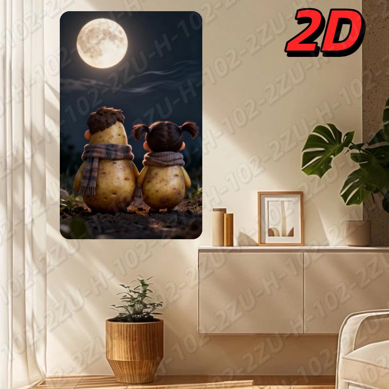 Cute Potato Couple Wall Art - Aluminum Moonlight Metal Decor for Home 20x30cm
Cute Potato Couple Wall Art - Aluminum Moonlight Metal Decor for Home 20x30cm