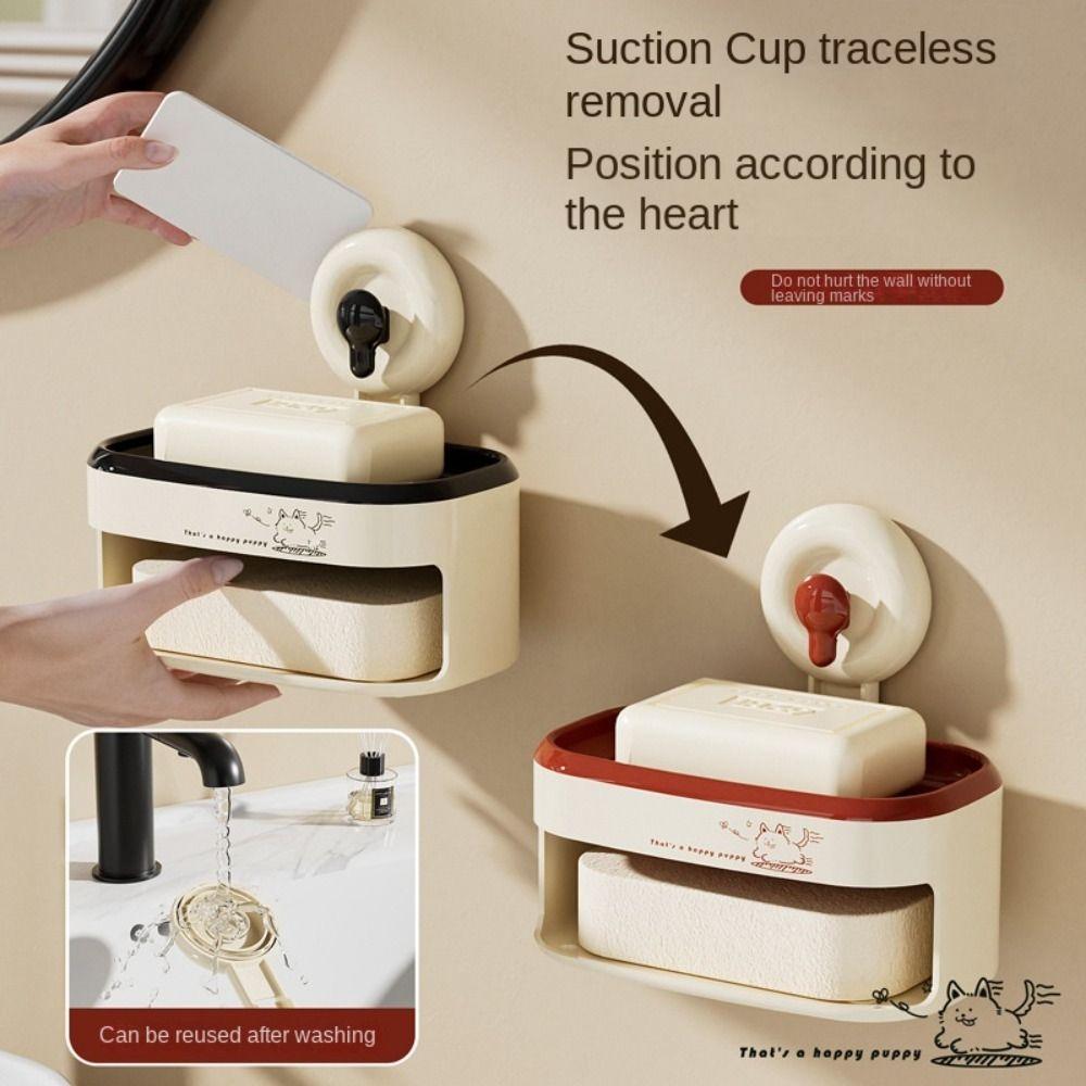 with Sponge Drain Soap Boxs Storage Tool Storage Rack Gifts Suction Cup Soap Box чорний
with Sponge Drain Soap Boxs Storage Tool Storage Rack Gifts Suction Cup Soap Box чорний
