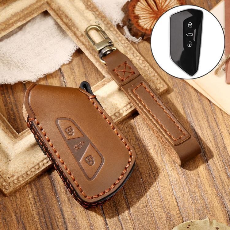 Hallmo Car Cowhide Leather Key Protective Cover Key Case for Volkswagen Golf 8 коричневий
Hallmo Car Cowhide Leather Key Protective Cover Key Case for Volkswagen Golf 8 коричневий