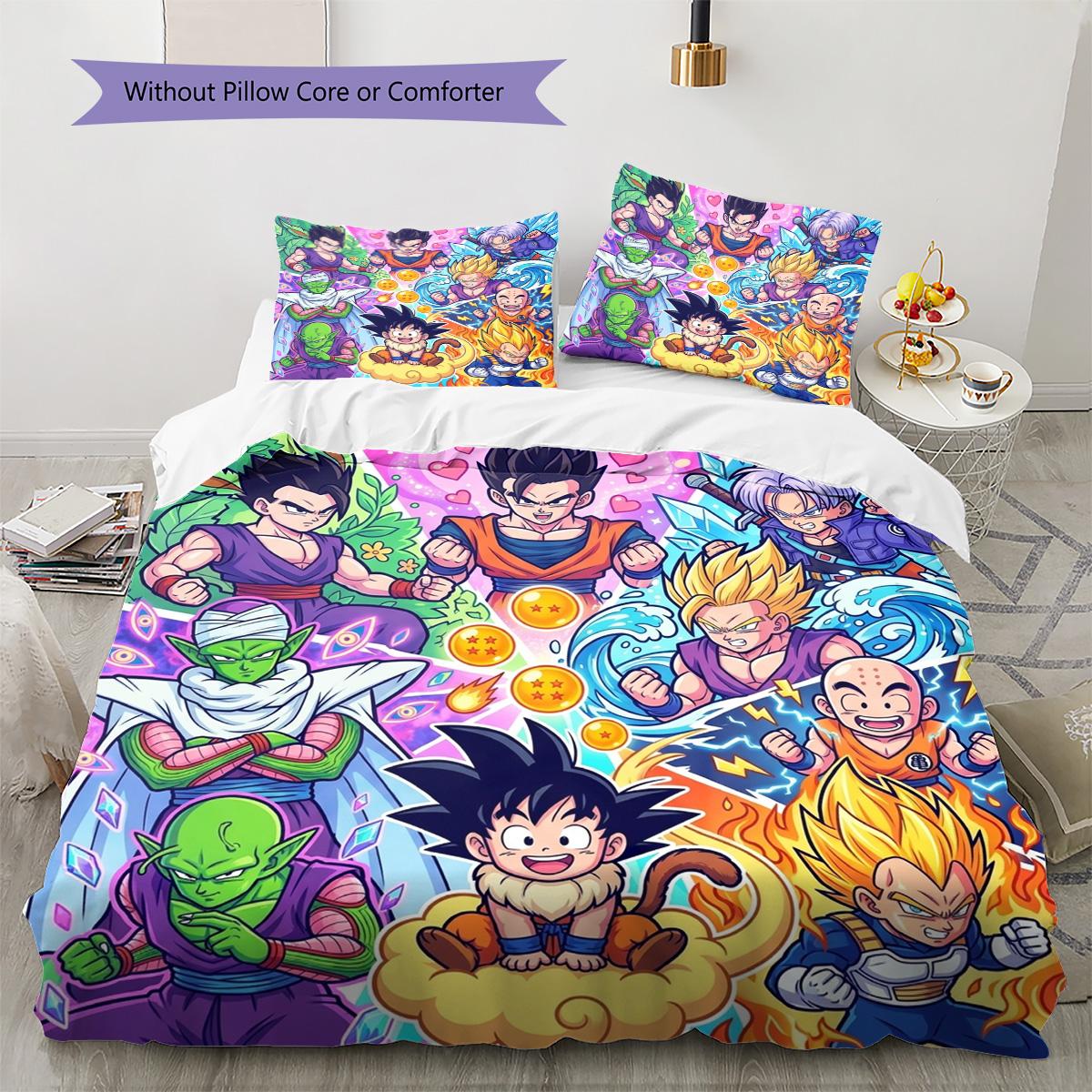 Dragon Ball Goku Pattern Bedding Quilt Set Quilt Cover Pillowcase Home Decoration Birthday Gift (1 * duvet cover + 2 * pillowcase, without core) 135x200cm
Dragon Ball Goku Pattern Bedding Quilt Set Quilt Cover Pillowcase Home Decoration Birthday Gift (1 * duvet cover + 2 * pillowcase, without core) 135x200cm