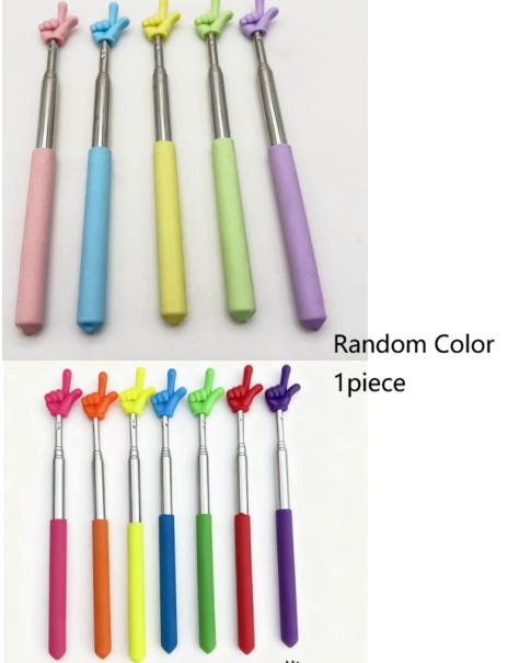 1pcs Retractable Dual-Hand Teaching Tool Guiding Students Reading Pen Finger Pointer Stick random color 1piece
1pcs Retractable Dual-Hand Teaching Tool Guiding Students Reading Pen Finger Pointer Stick random color 1piece