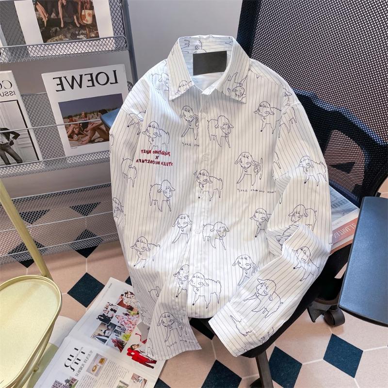 Lamb Pattern Women s Shirt Long Sleeved Striped Lapel Button Up Blouse Couple Style Fashion Loose Woman Trendy Top 2XL белый
Lamb Pattern Women s Shirt Long Sleeved Striped Lapel Button Up Blouse Couple Style Fashion Loose Woman Trendy Top 2XL белый