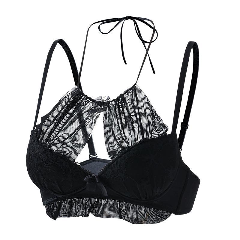 Элегантный комплект бюстгальтера-халтера из французского кружева с завязками-бинтами и поддержкой для маленькой груди 36/80AB
Элегантный комплект бюстгальтера-халтера из французского кружева с завязками-бинтами и поддержкой для маленькой груди 36/80AB