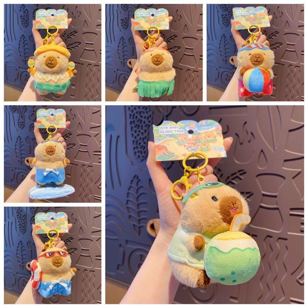 Cartoon Capybara Dolls Pendant Island Style Car Keyring Funny Plush Capybara Keychain Gifts Style 1
Cartoon Capybara Dolls Pendant Island Style Car Keyring Funny Plush Capybara Keychain Gifts Style 1