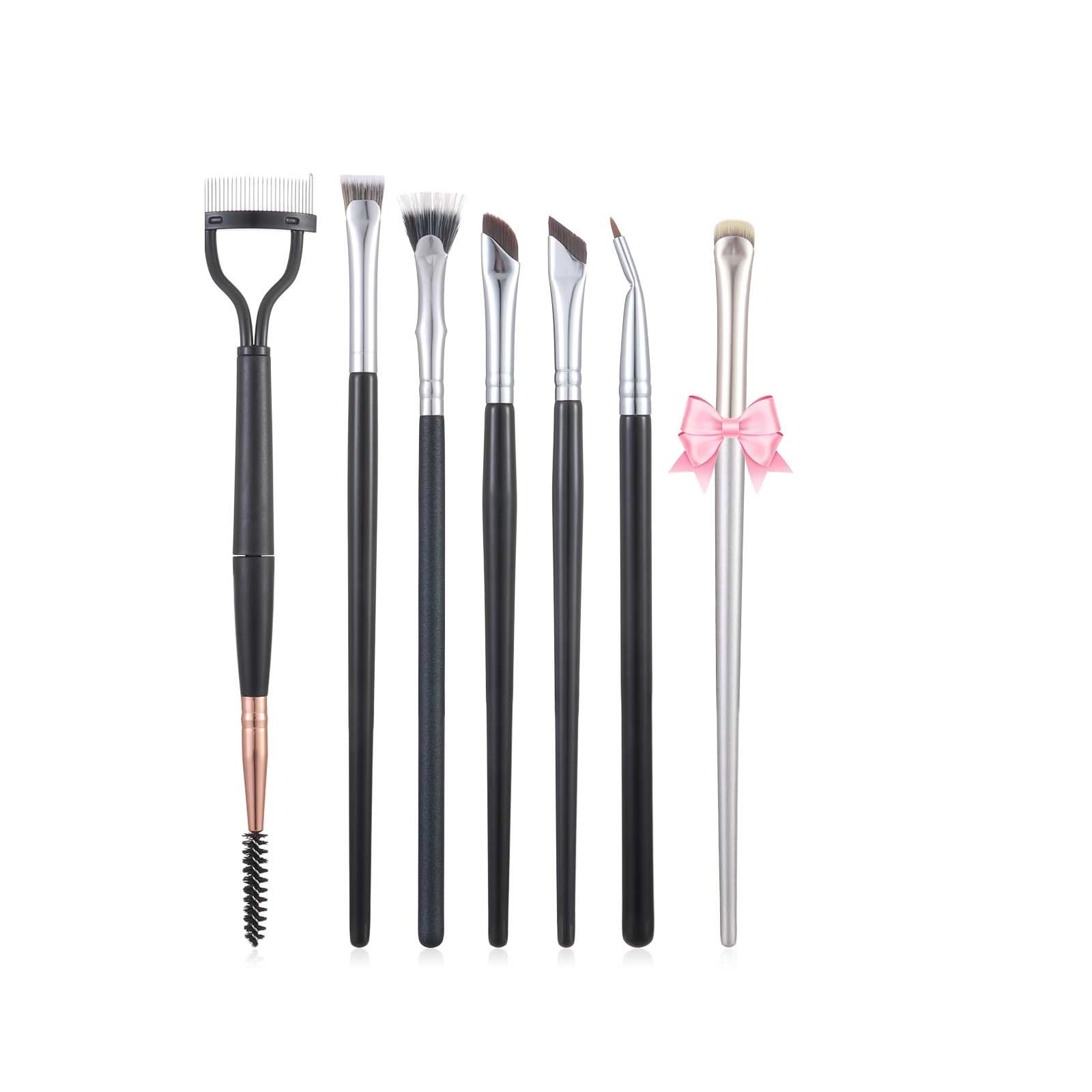 7 Pieces Fan Eyelash Eyebrow Comb Tool Mascara Separator Angled Eyeliner Foldable Double Head Eyebrow Natural Brush, Set, Applicator, Brush, Brush, чорний
7 Pieces Fan Eyelash Eyebrow Comb Tool Mascara Separator Angled Eyeliner Foldable Double Head Eyebrow Natural Brush, Set, Applicator, Brush, Brush, чорний