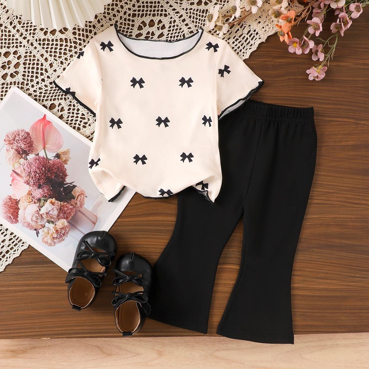 Girls Fashionable Outfit - Summer Children s Casual Bow-front Short-sleeved Top with Wide-leg Pants Set of Two Pieces 6-9m белый
Girls Fashionable Outfit - Summer Children s Casual Bow-front Short-sleeved Top with Wide-leg Pants Set of Two Pieces 6-9m белый