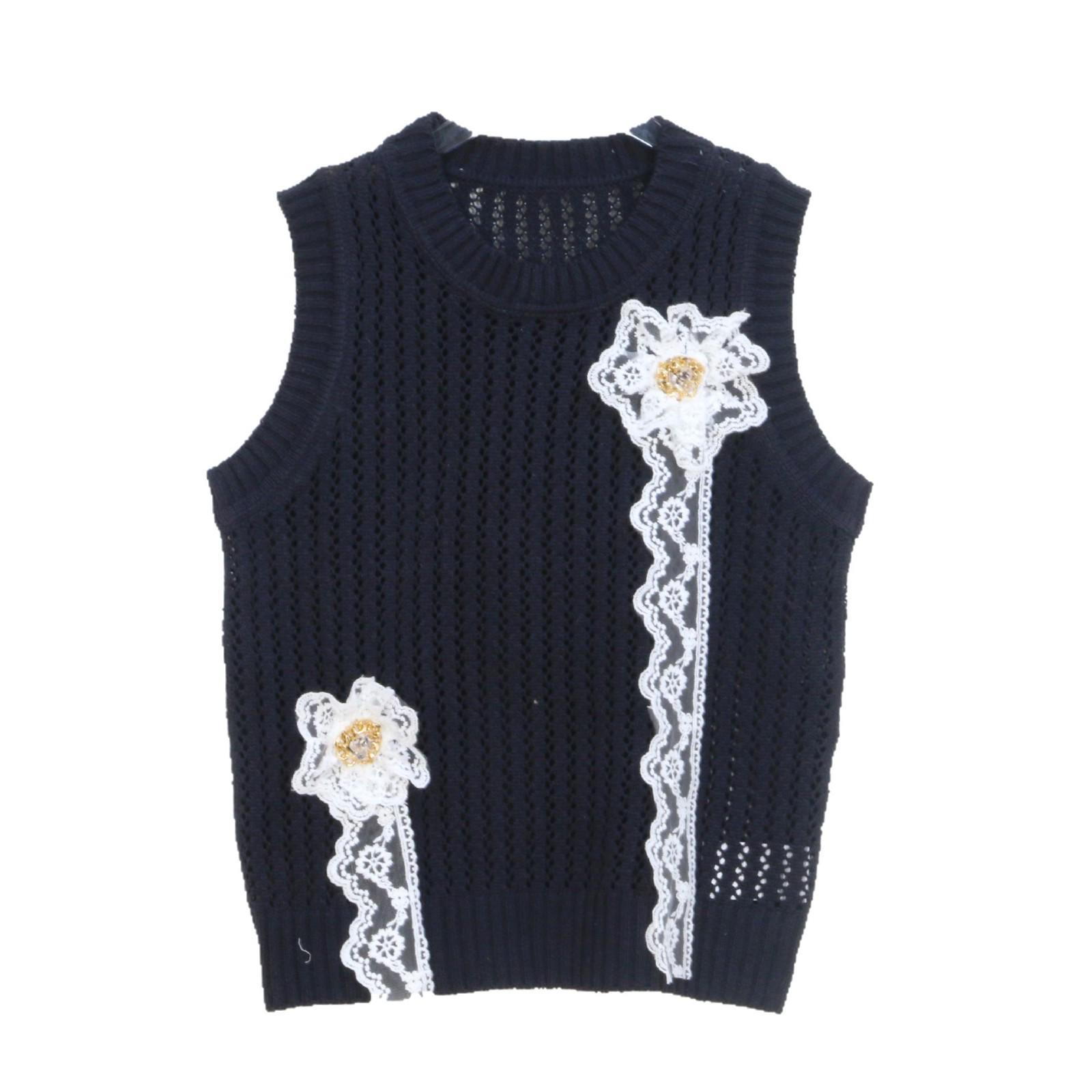 Маленький женский серый трикотажный жилет без рукавов с кружевной отделкой - Стиль высокого класса, зима 2025 Medium
Маленький женский серый трикотажный жилет без рукавов с кружевной отделкой - Стиль высокого класса, зима 2025 Medium