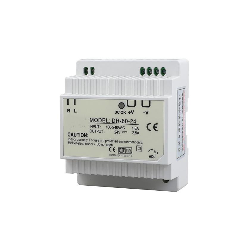 DR-60 60 Вт, один вихід, імпульсний блок живлення на Din-рейку 5 В, 12 В, 24 В, DR-60-5, DR-60-12, DR-60-24, перетворювач живлення 60W
DR-60 60 Вт, один вихід, імпульсний блок живлення на Din-рейку 5 В, 12 В, 24 В, DR-60-5, DR-60-12, DR-60-24, перетворювач живлення 60W