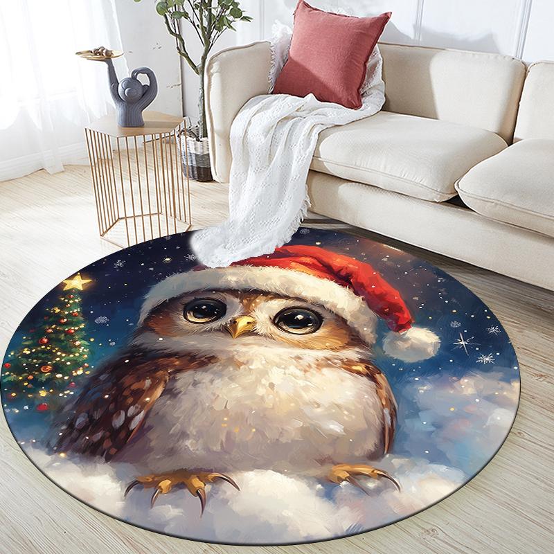 Owl and Snow pattern round rug,Carpet Rug for Living Room Bedroom Playroom ,Non-slip Floor Mat,Holiday Gifts and Birthday Gifts. 80cmx80cm
Owl and Snow pattern round rug,Carpet Rug for Living Room Bedroom Playroom ,Non-slip Floor Mat,Holiday Gifts and Birthday Gifts. 80cmx80cm