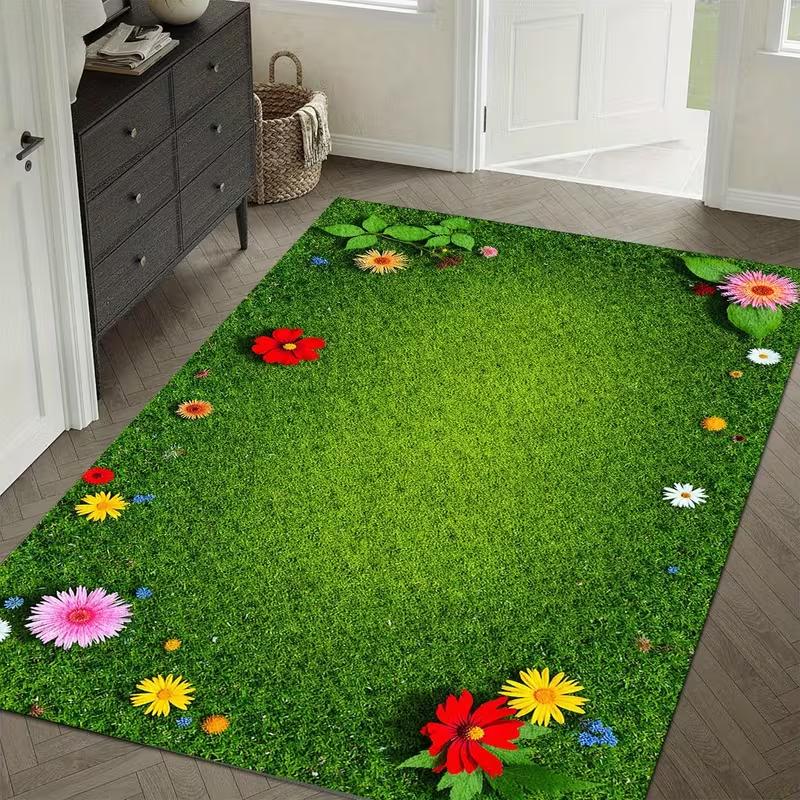 Spring Rug Fresh Grass Green Background Scattered Small Flowers Printed Carpet Easy Clean Living Room Bedroom Floor Mat 40x60cm
Spring Rug Fresh Grass Green Background Scattered Small Flowers Printed Carpet Easy Clean Living Room Bedroom Floor Mat 40x60cm