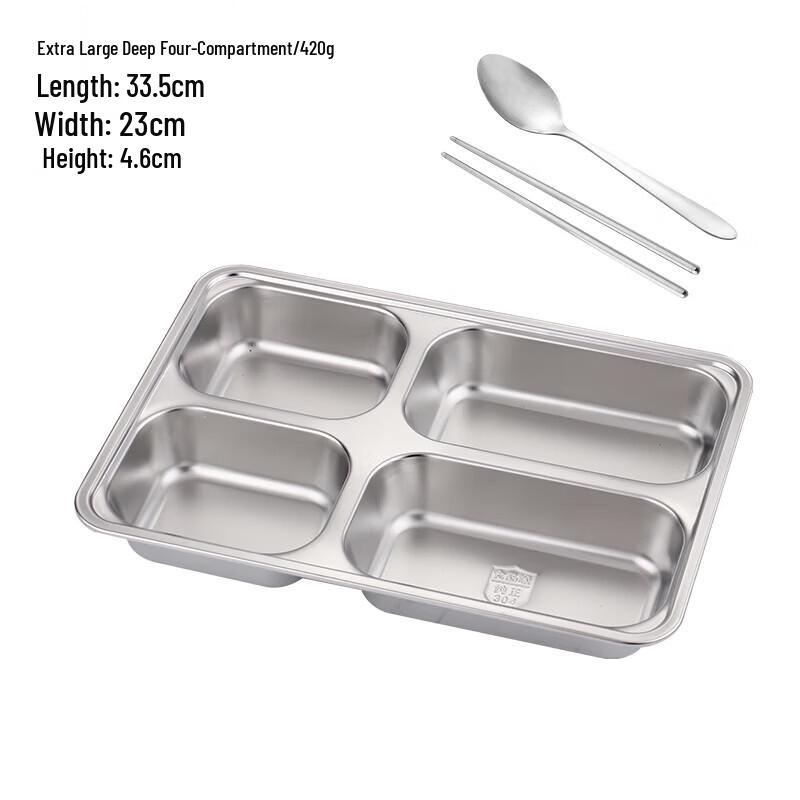 Stainless Steel Divided Lunch Box with Lid (2-Pack)
Stainless Steel Divided Lunch Box with Lid (2-Pack)