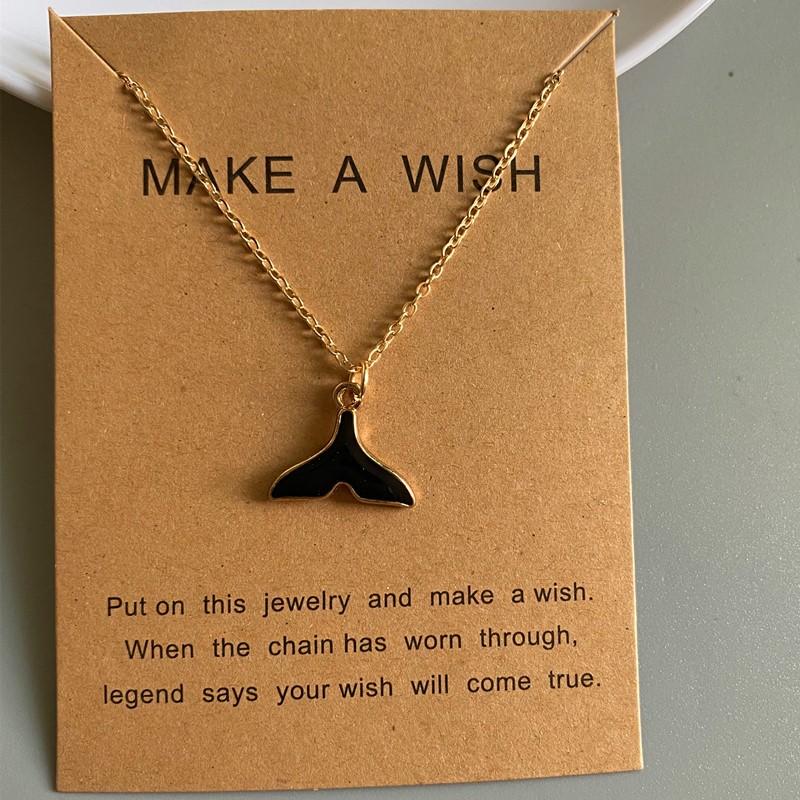 Korean Fashion Whale Tail Charm Necklace for Women Pendant Creative Design Choker Zircon Golden Color Link Chains Gift чорний
Korean Fashion Whale Tail Charm Necklace for Women Pendant Creative Design Choker Zircon Golden Color Link Chains Gift чорний