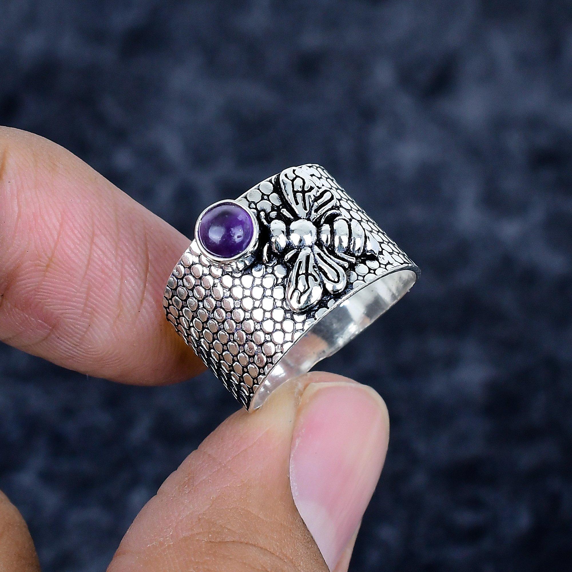 Sage Amethyst Gemstone Handmade 925 Sterling Silver Jewelry Ring Size 8.5 MM-3416
Sage Amethyst Gemstone Handmade 925 Sterling Silver Jewelry Ring Size 8.5 MM-3416