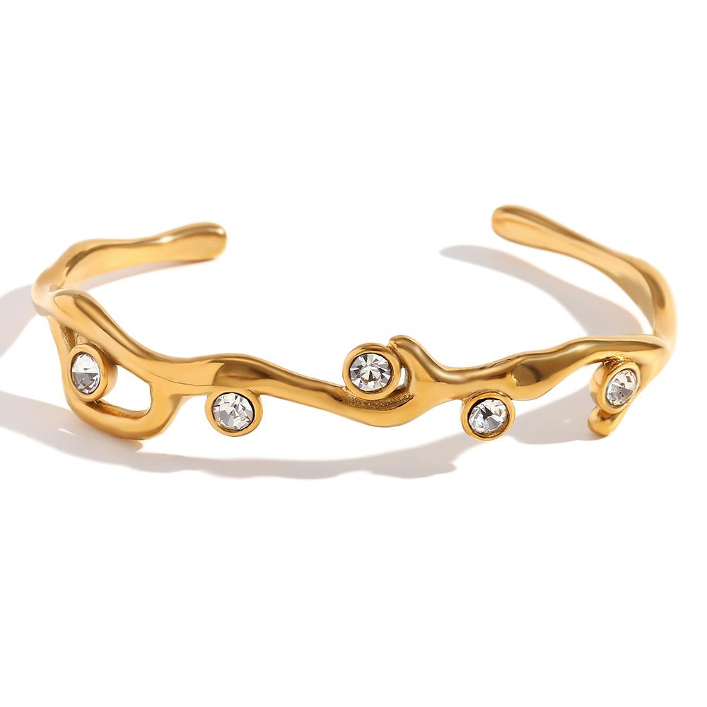 MamacitaSlay 316L Stainless Steel Colored Zircon Cuff Bracelet 18K Gold Plated Unique Waterproof Jewelry For Women Daily Wear білий
MamacitaSlay 316L Stainless Steel Colored Zircon Cuff Bracelet 18K Gold Plated Unique Waterproof Jewelry For Women Daily Wear білий