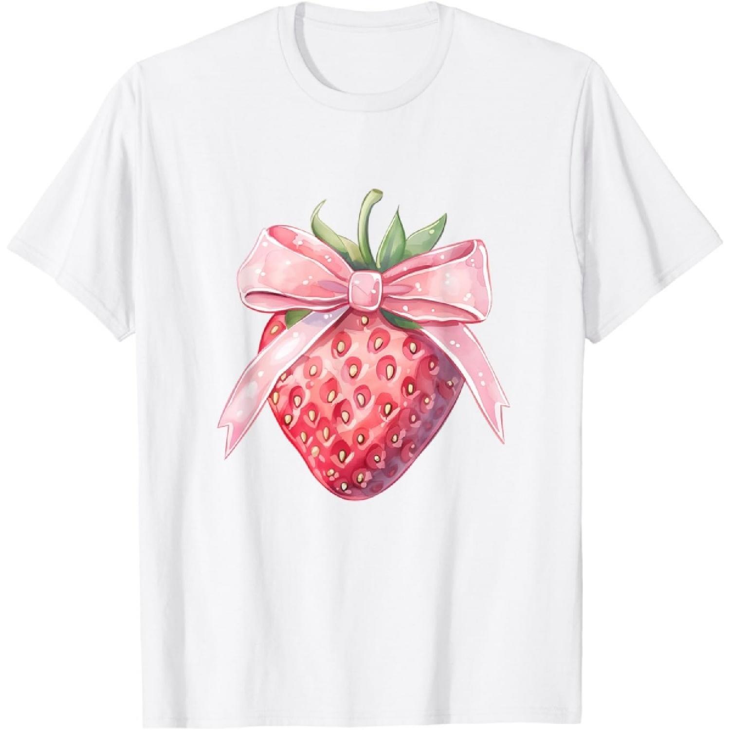 Coquette Bow with Strawberry Kawaii Sweetness Tee T-Shirt XXXXXL білий
Coquette Bow with Strawberry Kawaii Sweetness Tee T-Shirt XXXXXL білий