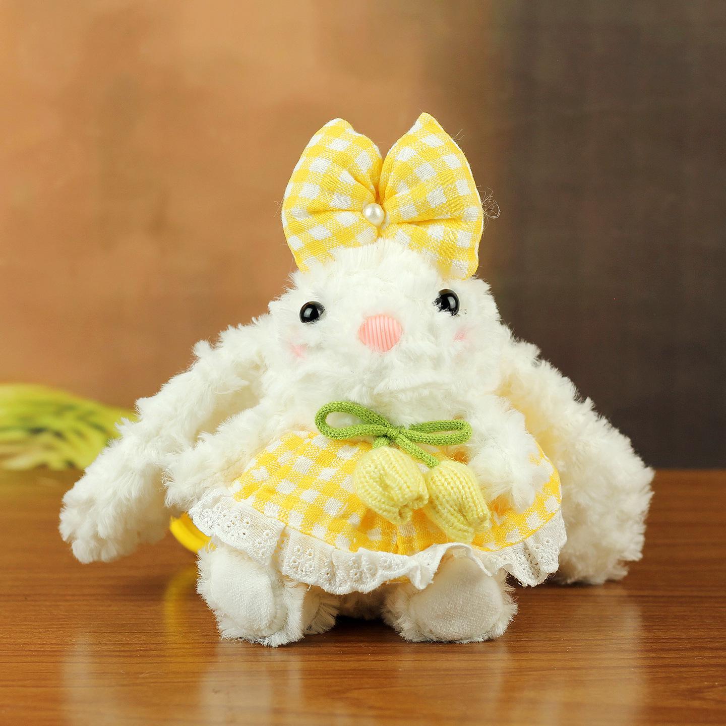 Adorable Bow Knot Rabbit Plush Keychain Doll Ornament Wool Figure Approximately 22 cm жовтий
Adorable Bow Knot Rabbit Plush Keychain Doll Ornament Wool Figure Approximately 22 cm жовтий