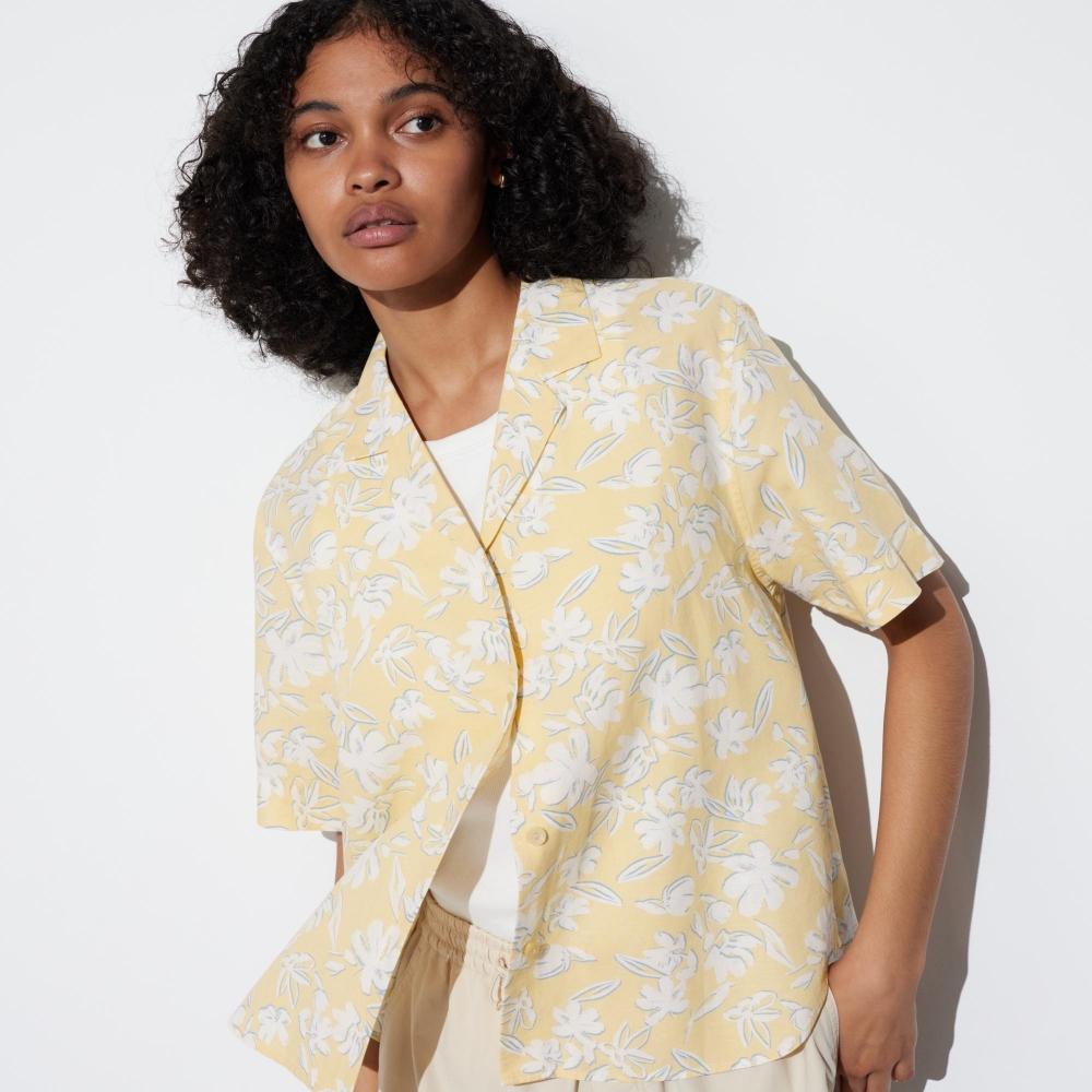 UNIQLO JAPAN рубашка из смесового льна с открытым воротником и короткими рукавами
UNIQLO JAPAN рубашка из смесового льна с открытым воротником и короткими рукавами