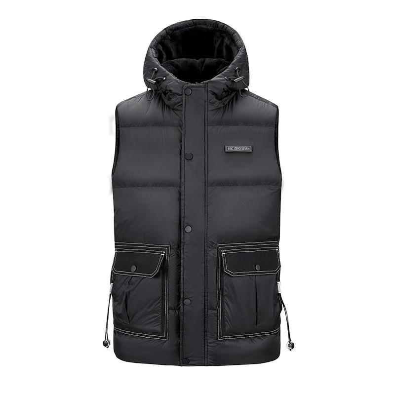 Хлопковый жилет с капюшоном большого размера мужской флисовый утолщенный осенне-зимний объемный карман свободный теплый жилет XXXXL чёрный
Хлопковый жилет с капюшоном большого размера мужской флисовый утолщенный осенне-зимний объемный карман свободный теплый жилет XXXXL чёрный