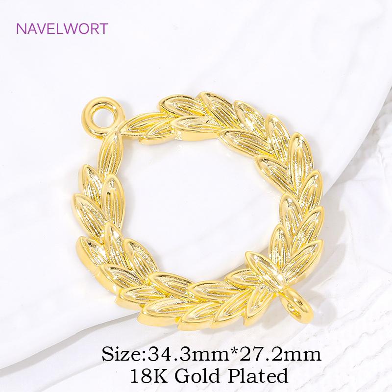 18K Gold Plated Wreath Charm Connectors For Jewelry,Brass Connectors For Bracelets Accessories,DIY Jewelry Making Findings 1 piece
18K Gold Plated Wreath Charm Connectors For Jewelry,Brass Connectors For Bracelets Accessories,DIY Jewelry Making Findings 1 piece