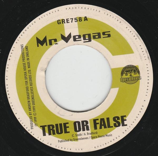 7inch Record MR. VEGAS / ANDREW BRADFORD - True Or False / Baracuda Rhythm GRE758 Greensleeves Re 1999 UK Reggae, Ska & Dub Used
7inch Record MR. VEGAS / ANDREW BRADFORD - True Or False / Baracuda Rhythm GRE758 Greensleeves Re 1999 UK Reggae, Ska & Dub Used