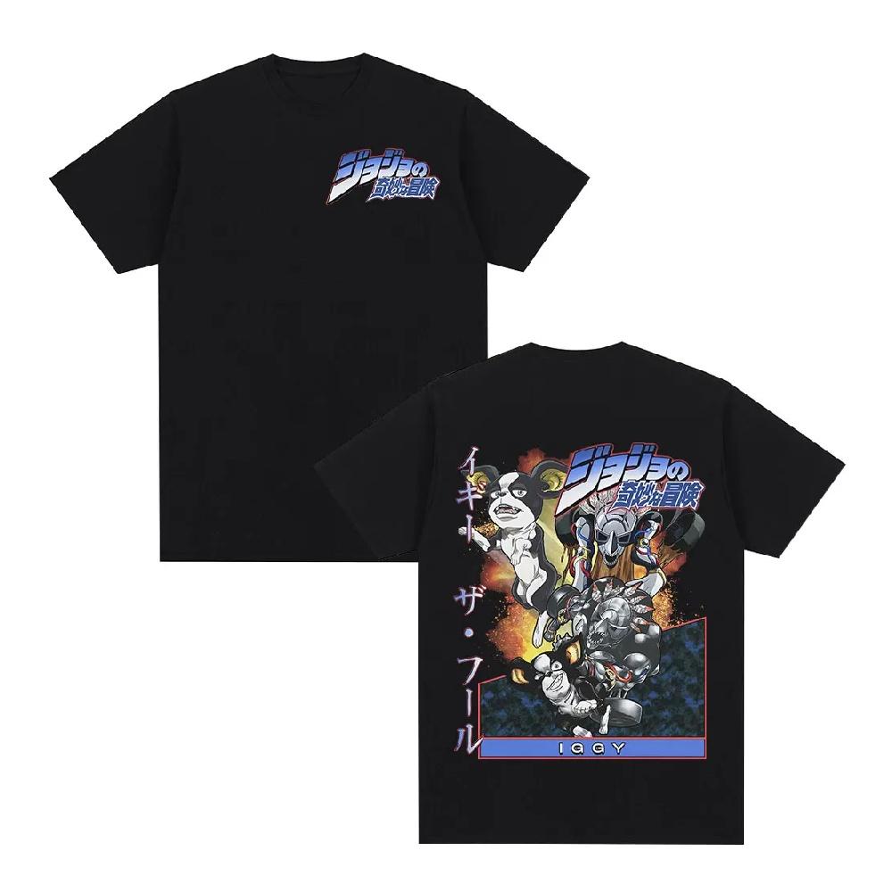 Anime JoJo Bizarre Adventure Iggy Manga Graphic T-shirts Men Women Clothing Fashion Casual Loose Summer Short Sleeves T Shirts S чёрный
Anime JoJo Bizarre Adventure Iggy Manga Graphic T-shirts Men Women Clothing Fashion Casual Loose Summer Short Sleeves T Shirts S чёрный