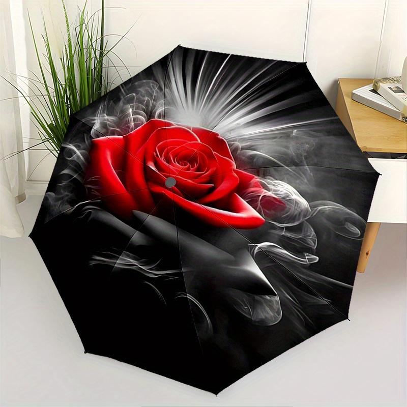 Rose, Smoke Automatic folding umbrella simple eight rib design, bright color pattern, durable iron frame, ideal for travel and outdoor, bea
Rose, Smoke Automatic folding umbrella simple eight rib design, bright color pattern, durable iron frame, ideal for travel and outdoor, bea