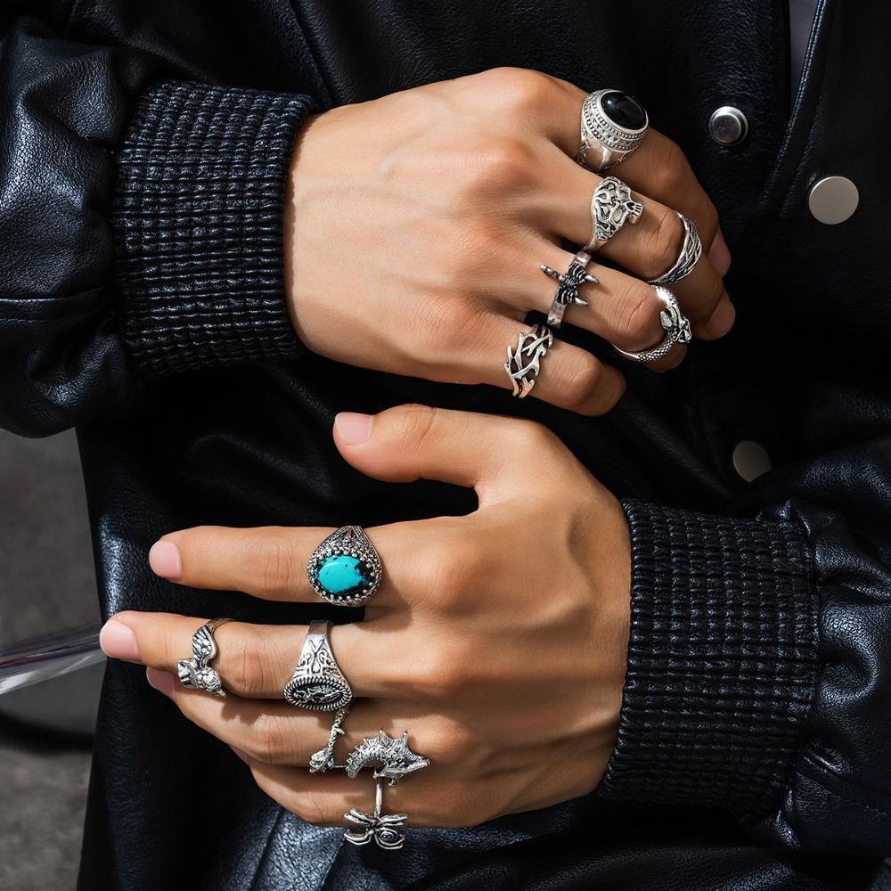 11 pcs Irregular Vintage Blue Stone Rings Alloy Hiphop Jewelry Irregular Vintage Rings Woman
11 pcs Irregular Vintage Blue Stone Rings Alloy Hiphop Jewelry Irregular Vintage Rings Woman