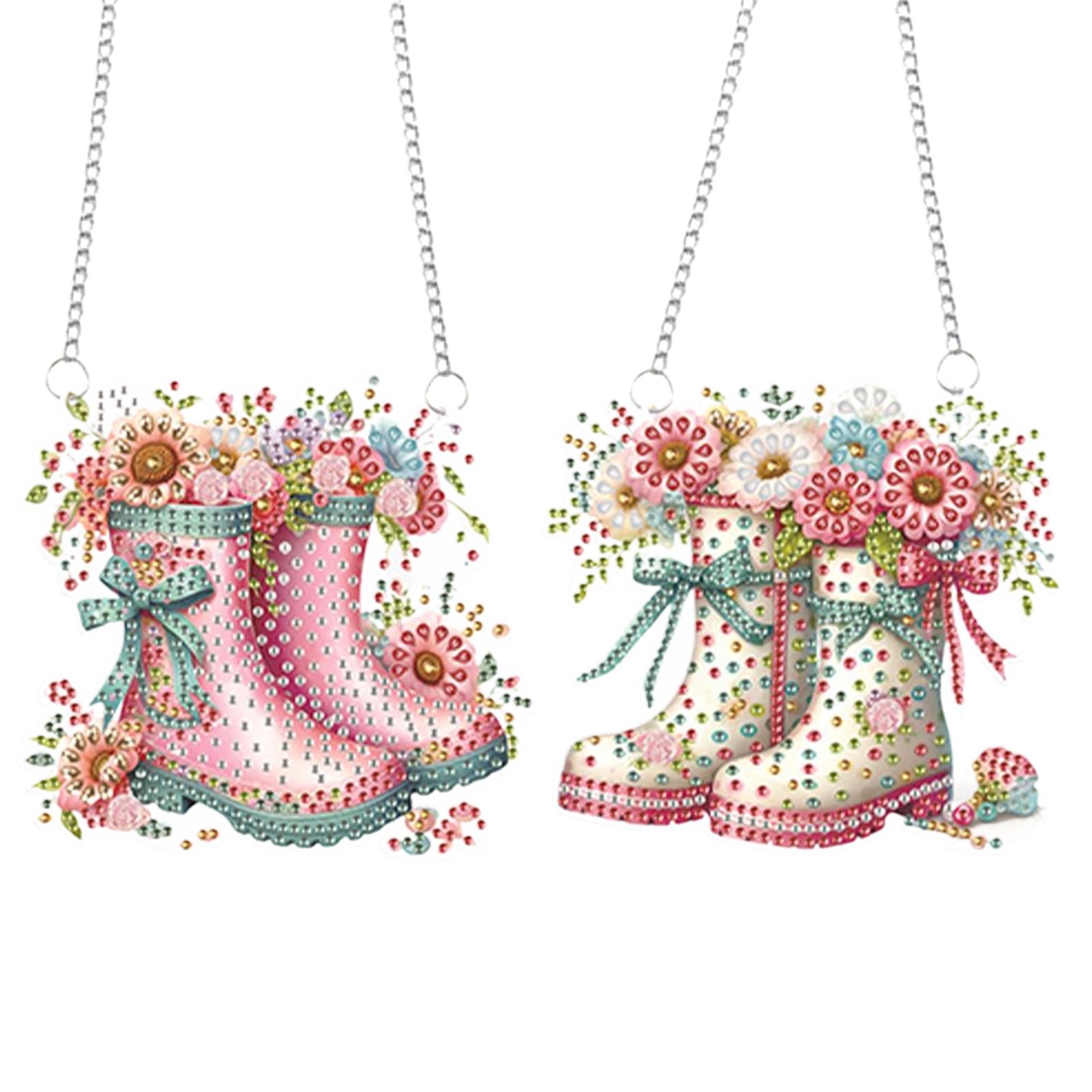 2pcs Flower Theme 2D/Flat DIY Special Shape Hanging Diamond Art Kits Diamond Painting Set Rhinestone Diamond Art Window Pendants
2pcs Flower Theme 2D/Flat DIY Special Shape Hanging Diamond Art Kits Diamond Painting Set Rhinestone Diamond Art Window Pendants