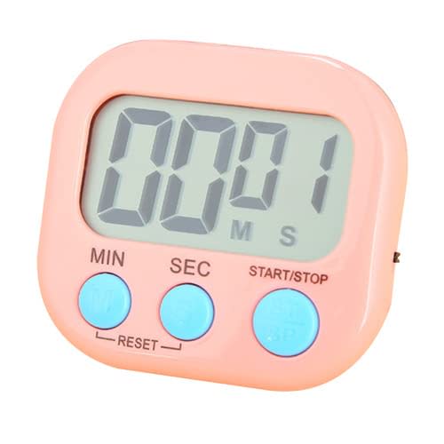 Stylish Magnetic Kitchen Timer with Large Screen, Stopwatch, Countdown Function, Pink
Stylish Magnetic Kitchen Timer with Large Screen, Stopwatch, Countdown Function, Pink
