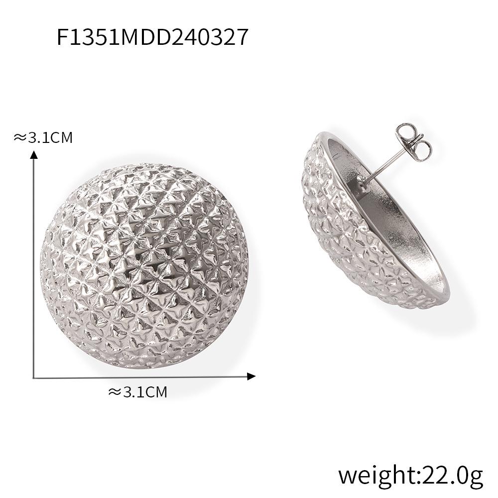 Элегантные ретро серьги круглой формы с ромбовидным узором для женщин - Минималистичные украшения из титановой стали с золотым покрытием
Элегантные ретро серьги круглой формы с ромбовидным узором для женщин - Минималистичные украшения из титановой стали с золотым покрытием