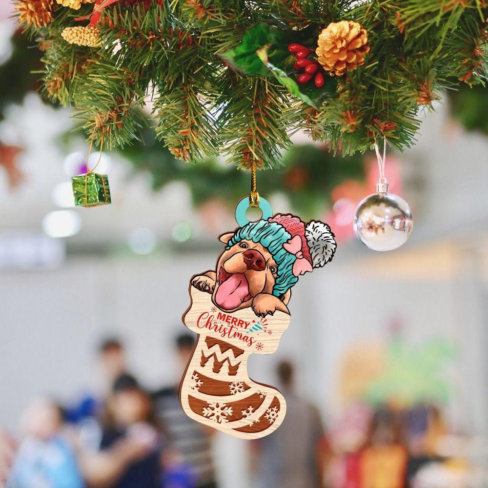 2D Christmas Stocking Dog Ornament Decorative Xmas Tree Dog Charms Dog Car Pendant Festive Party
2D Christmas Stocking Dog Ornament Decorative Xmas Tree Dog Charms Dog Car Pendant Festive Party