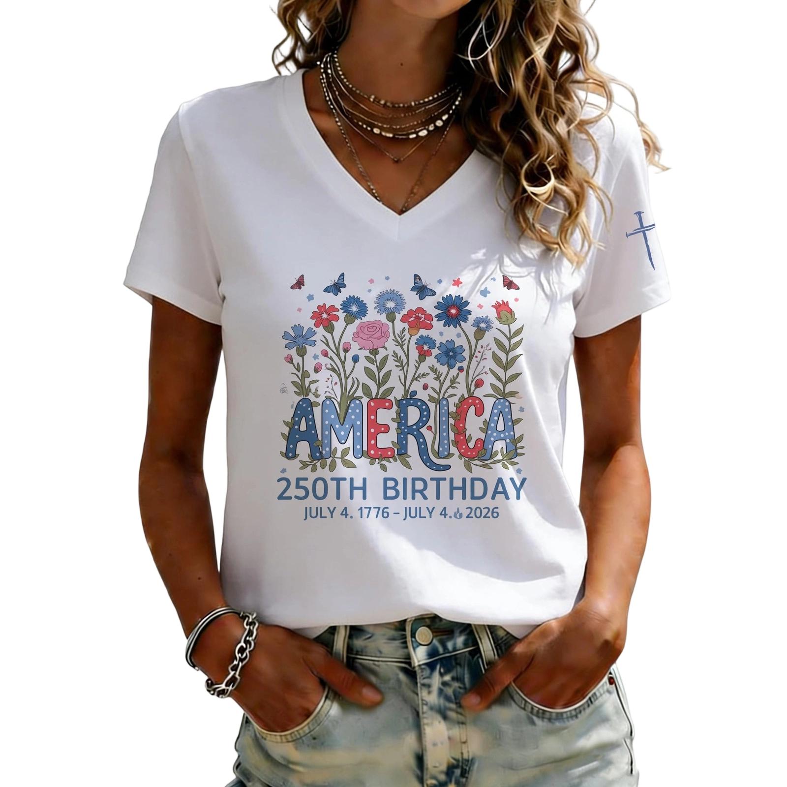 Women s Casual V Neck Short Sleeve Pullover T Shirt Independence Day Print Top Comfortable Lightweight Summer Tee XL білий
Women s Casual V Neck Short Sleeve Pullover T Shirt Independence Day Print Top Comfortable Lightweight Summer Tee XL білий