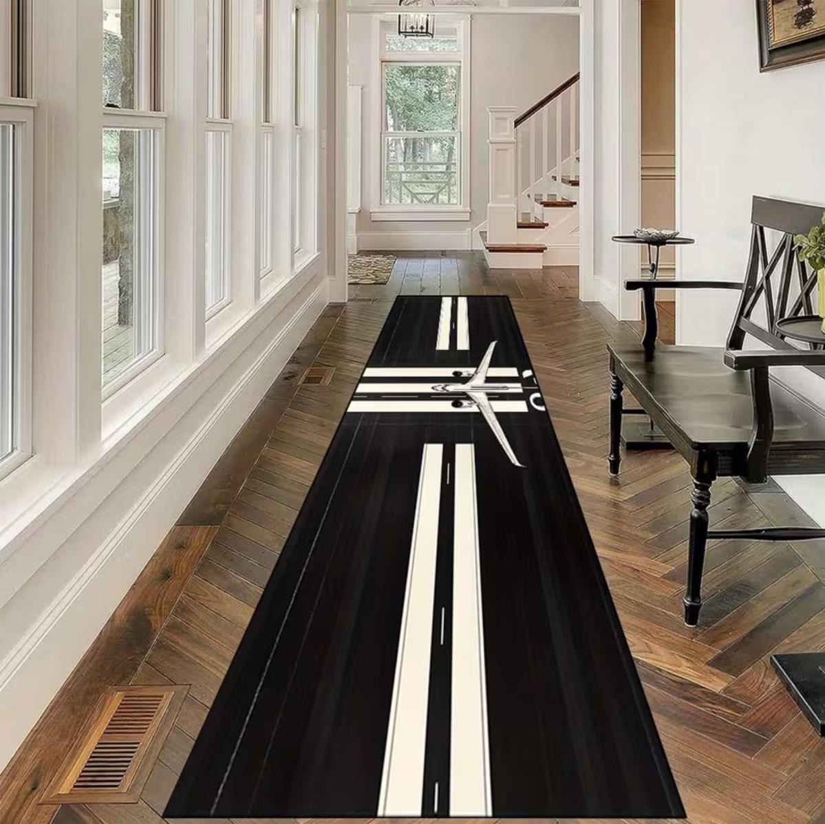Hallway Runner Rug Airport Runway Aircraft Pattern Carpet Non-Slip Soft Easy Clean Industrial Typ Space Entryway Home Decor Mat 40X120CM
Hallway Runner Rug Airport Runway Aircraft Pattern Carpet Non-Slip Soft Easy Clean Industrial Typ Space Entryway Home Decor Mat 40X120CM