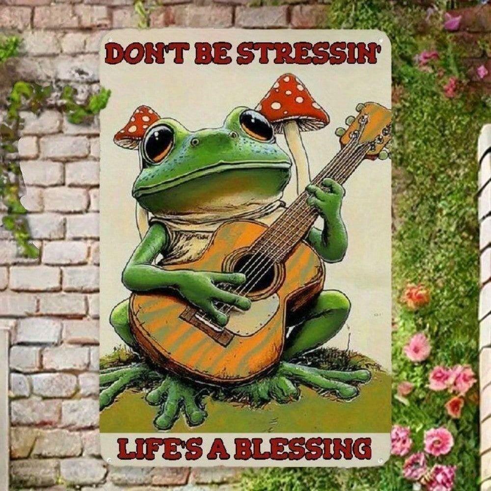 Vintage Frog Wall Art Metal Sign Don t Stress Life Is A Blessing Home Decor
Vintage Frog Wall Art Metal Sign Don t Stress Life Is A Blessing Home Decor
