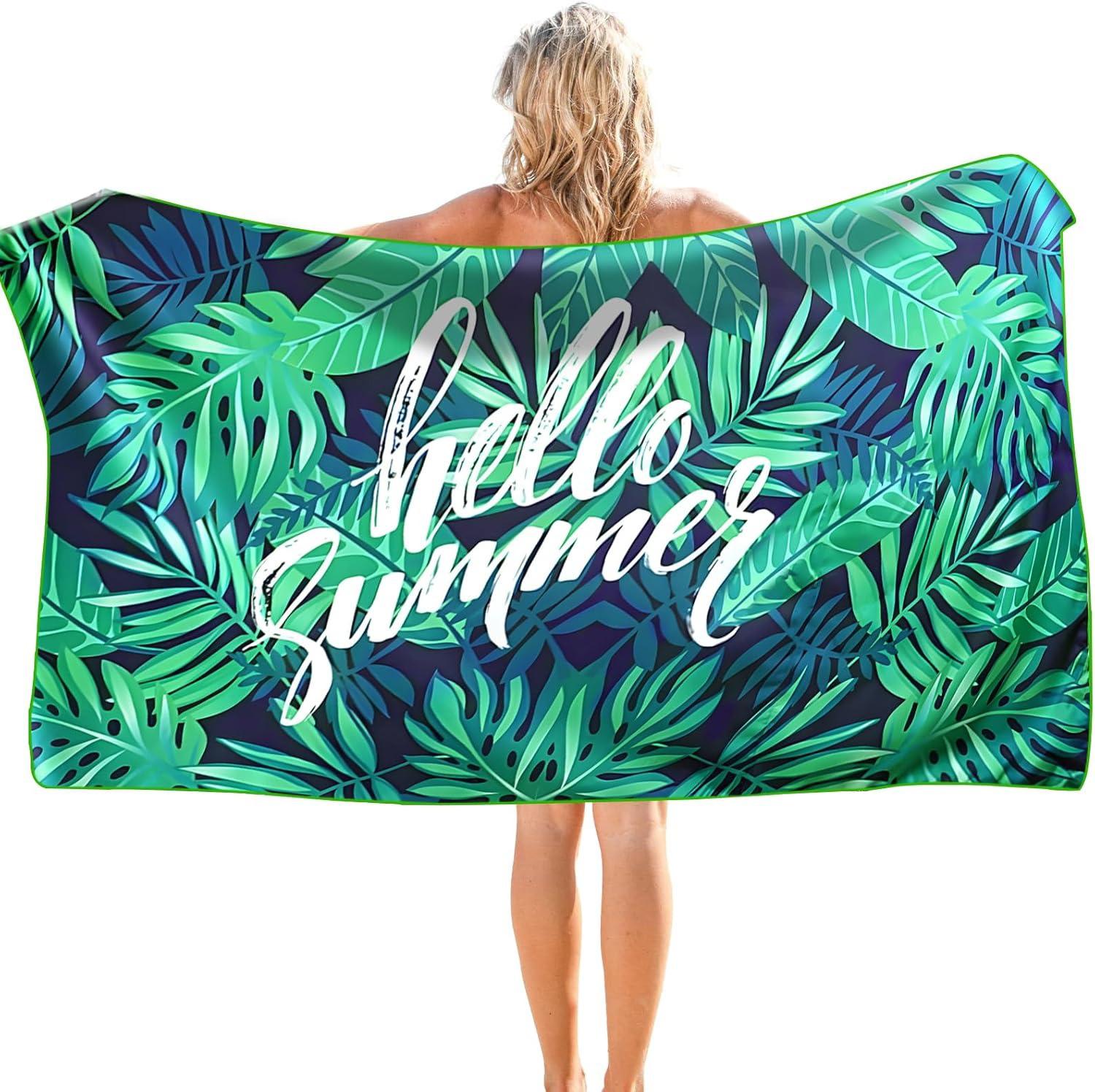 Hello Summer Tropical Leaf Beach Towel: Embrace the Sun! Suitable for towels, bath towels, beach towels W40*H60(CM)
Hello Summer Tropical Leaf Beach Towel: Embrace the Sun! Suitable for towels, bath towels, beach towels W40*H60(CM)
