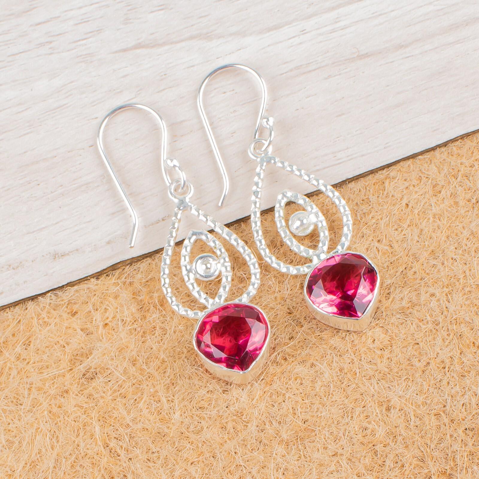 Pink Tourmaline Gemstone 925 Sterling Silver Jewelry Drop/Dangle Earrings 2.00 EE-32-18
Pink Tourmaline Gemstone 925 Sterling Silver Jewelry Drop/Dangle Earrings 2.00 EE-32-18