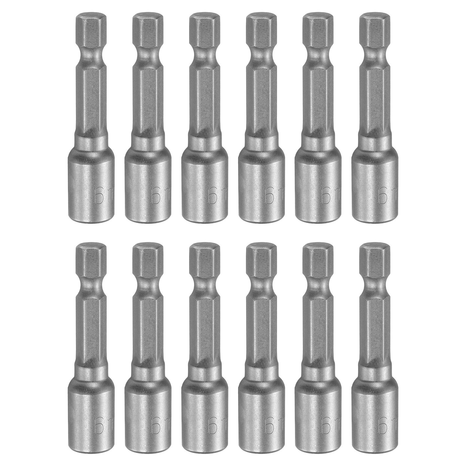 12Pcs 6-13mm Magnetic Hex Socket 1/4 Hex Shank CR-V Steel Quick-Release Impact Driver Socket Wrench for Impact Drill Power Nut 6mm
12Pcs 6-13mm Magnetic Hex Socket 1/4 Hex Shank CR-V Steel Quick-Release Impact Driver Socket Wrench for Impact Drill Power Nut 6mm
