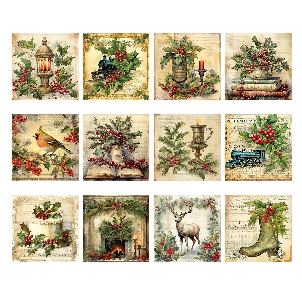 Christmas Vintage Label Stickers Holly Berry Music Note Bottle Labels DIY Gift Packaging Wine Bottle Decor Craft Sticker Set 12pcs
Christmas Vintage Label Stickers Holly Berry Music Note Bottle Labels DIY Gift Packaging Wine Bottle Decor Craft Sticker Set 12pcs