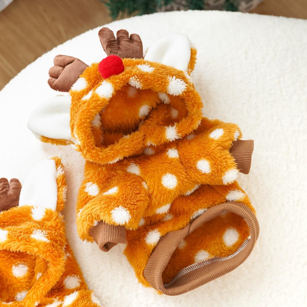 Pet dog and cat Christmas costume reindeer autumn and winter fleece medium-sized dog and cat supplies transformation outfit XS(old) коричневий
Pet dog and cat Christmas costume reindeer autumn and winter fleece medium-sized dog and cat supplies transformation outfit XS(old) коричневий