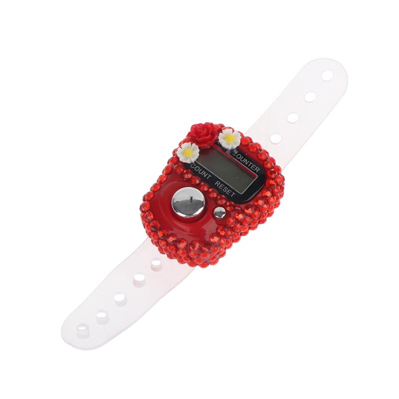 6 Colors Available Sparkling Rhinestone Flowers Finger Counter Portable Resettable Clicker Fitness/Prayer/Activity Counting Tool
6 Colors Available Sparkling Rhinestone Flowers Finger Counter Portable Resettable Clicker Fitness/Prayer/Activity Counting Tool