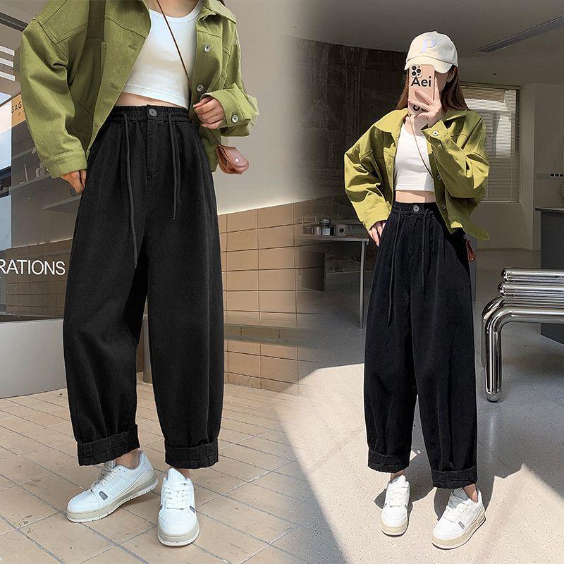 High Waist Plus Size Radish Pants for Women with Thick Legs - Loose Fit, Cropped Harem Style for Spring/Autumn. 4XL (220-260 Jin) чорний
High Waist Plus Size Radish Pants for Women with Thick Legs - Loose Fit, Cropped Harem Style for Spring/Autumn. 4XL (220-260 Jin) чорний