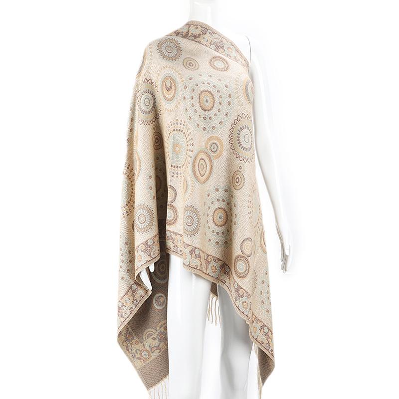 Ethnic-style holiday shawl for women, double-sided, thickened for autumn and winter, warm faux cashmere tassel scarf, sunflower Korean-style neck 65*210 бежевый
Ethnic-style holiday shawl for women, double-sided, thickened for autumn and winter, warm faux cashmere tassel scarf, sunflower Korean-style neck 65*210 бежевый