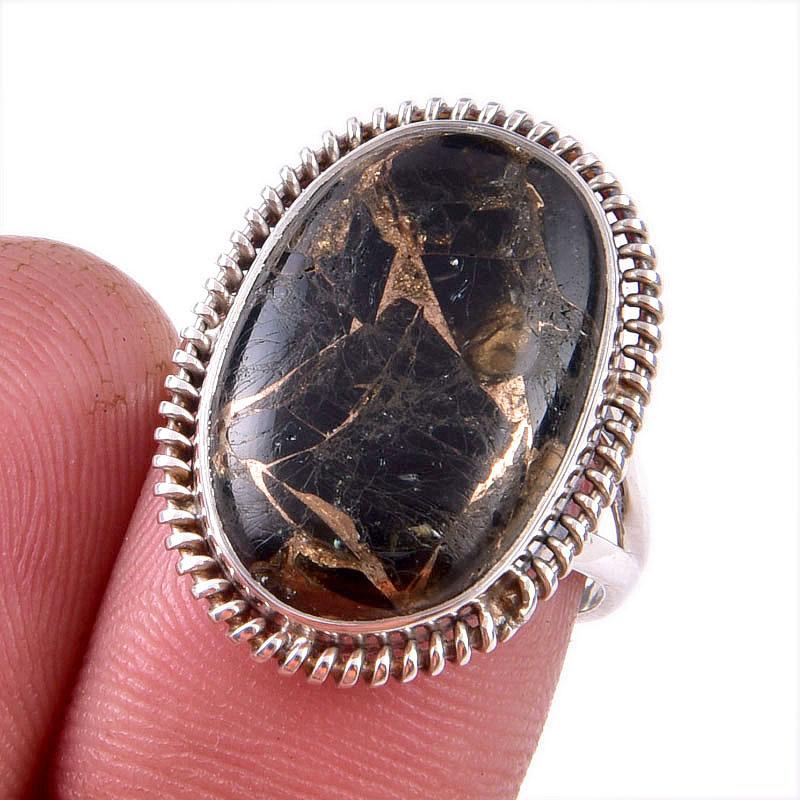 Natural Black Copper Turquoise 925 Solid Sterling Silver Jewelry Ring S.6.5 n7h46
Natural Black Copper Turquoise 925 Solid Sterling Silver Jewelry Ring S.6.5 n7h46