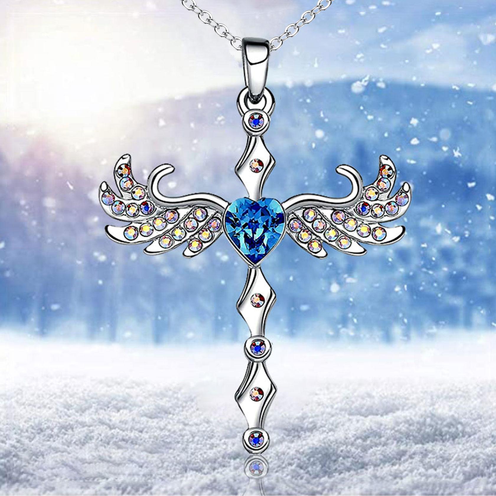 Изысканное модное ожерелье с подвеской в виде крыльев ангела и кристалла
Изысканное модное ожерелье с подвеской в виде крыльев ангела и кристалла