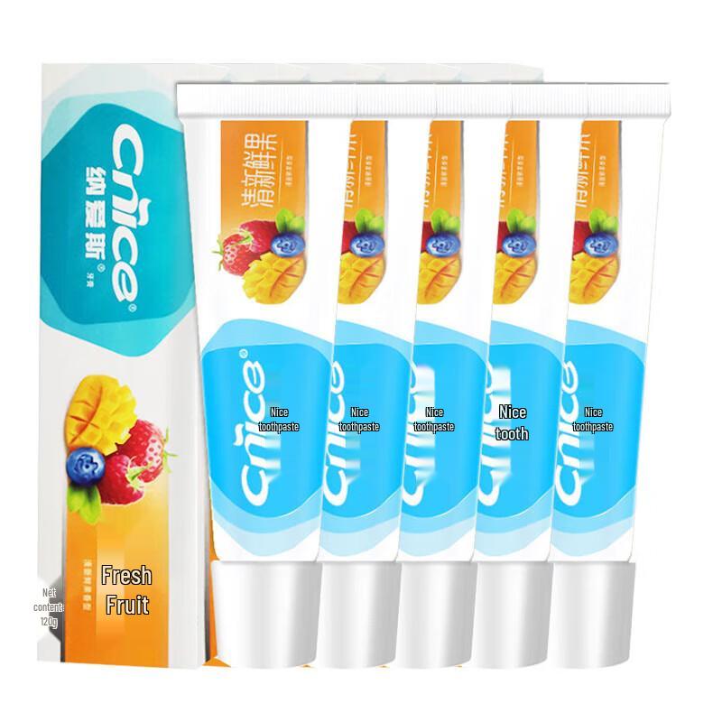 NICE Fresh Fruit Toothpaste 5-Pack
NICE Fresh Fruit Toothpaste 5-Pack