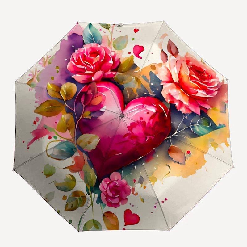 1pc Love Romance Automatic Folding Umbrella - Compact 8-Rib Design, Durable Plastic & Iron, Lightweight for Outdoor Daily Use314
1pc Love Romance Automatic Folding Umbrella - Compact 8-Rib Design, Durable Plastic & Iron, Lightweight for Outdoor Daily Use314