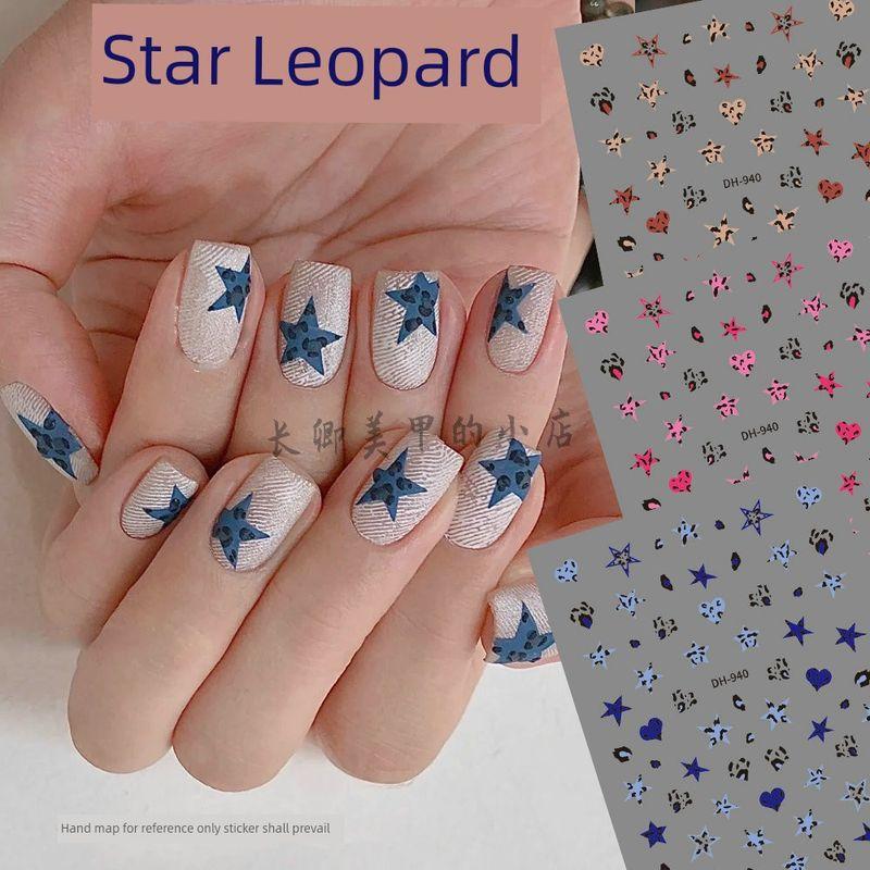 New Arrival Leopard Print Stars Heart Nail Art Sticker Adhesive Waterproof Y2g Sweet Cool Girl Sexy Five-Pointed Star Fingernail Decoration Leopard Star 3 Set [Brown Pink Blue DH940
New Arrival Leopard Print Stars Heart Nail Art Sticker Adhesive Waterproof Y2g Sweet Cool Girl Sexy Five-Pointed Star Fingernail Decoration Leopard Star 3 Set [Brown Pink Blue DH940