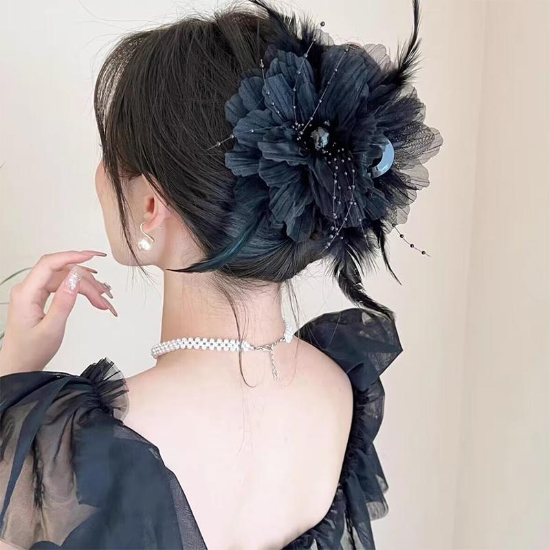 Elegant Trendy Flower Feather Beads Girls Puffy Hair Claw For Women Grip Shark Hair Clip Hair Accessories 15cm
Elegant Trendy Flower Feather Beads Girls Puffy Hair Claw For Women Grip Shark Hair Clip Hair Accessories 15cm