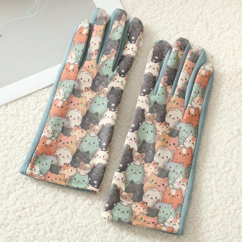 Cute Cat 3D Oil Painting Suede Gloves for Women Design Winter Windproof Gloves Simple Thickened Warm and Cold Resistant Gloves
Cute Cat 3D Oil Painting Suede Gloves for Women Design Winter Windproof Gloves Simple Thickened Warm and Cold Resistant Gloves