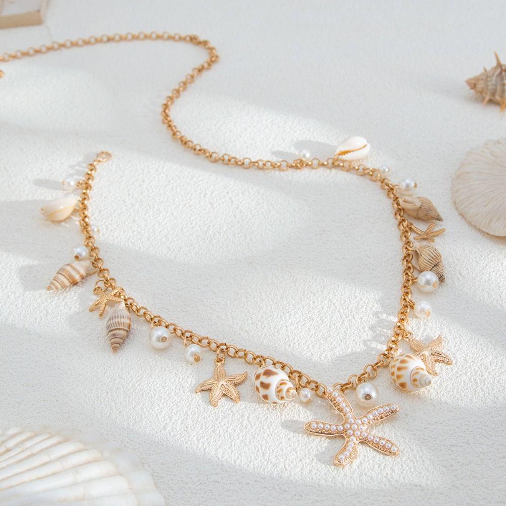 Adjustable Shell Starfish Waist Chain Imitation Pearl Bikini Body Chain Dress Accessories Bracelets
Adjustable Shell Starfish Waist Chain Imitation Pearl Bikini Body Chain Dress Accessories Bracelets